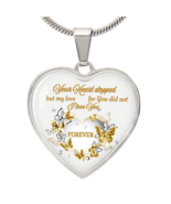 &quot;Your Heart Stopped but My Love for You Did Not&quot; Heart Pendant Necklace ... - $75.15 CAD+