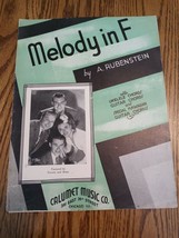 1935 &quot;Melody In F&quot; A. Rubenstein (Starr Sisters) Sheet Music - £14.88 GBP