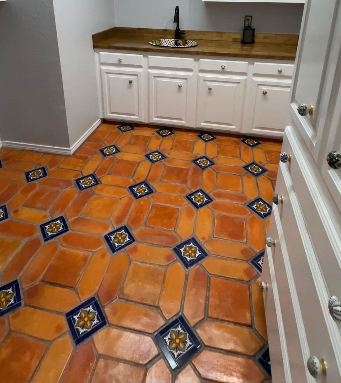 Mexican Saltillo Tiles  Handcrafted -  Puzzle 1 Unsealed - 20sq/ft - $199.00