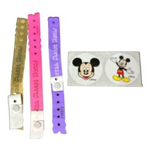 3 Disney World Extra Magic Hours Bands Bracelets &amp; 2 Stickers Memories G... - £7.82 GBP
