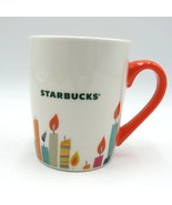 Starbucks Birthday 10 Oz Ceramic Mug Candle Design Orange Handle 2020 - $14.85