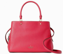 New Kate Spade Leila Medium Triple Compartment Satchel Bright Rose with ... - $132.91
