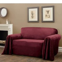 Mason Furniture Throw Cover Blanket- Loveseat Wine Polyester 70" D x 140" W - £41.60 GBP
