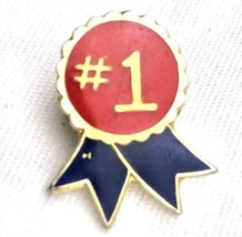 #1 Blue Ribbon Pin Generic Vintage Pin Metal  - $9.95