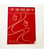 Peggy Lee &amp; Dave Barbour Don&#39;t Know Enough About You Vintage Sheet Music... - $14.84