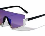 Dweebzilla Semi Rimless Flat Top Shield One Piece Lens Sunglasses (Black... - $11.71