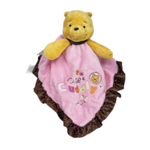 Disney Baby Winnie The Pooh Rattle Pink Security Blanket Lovey Soft Cute Cuddly - $28.50