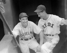 BOB FELLER &amp; TED WILLIAMS 8X10 PHOTO CLEVELAND INDIANS RED SOX BASEBALL ... - £3.93 GBP
