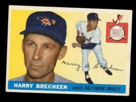 Vintage BASEBALL Card TOPPS 1955 HARRY BRECHEEN Coach Baltimore Orioles ... - $9.65