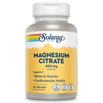 10/28 SOLARAY Magnesium Citrate 400mg - Magnesium Supplement - Bone Heal... - $16.82