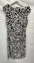 Ralph Lauren Gray Ivory Floral Sheath Dress Lined Any Occasion Sleeveless 10 - £29.70 GBP