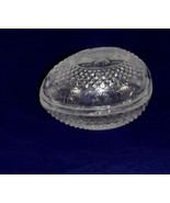 GLASS EGG  Vintage Avon Fostoria Egg Crystal Glass Trinket Candy Soap di... - $15.99