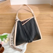 SMOOZA Fashion Women Bags Casual Totes Bag Striped Sofa Leather Shoulder Handbag - £39.80 GBP