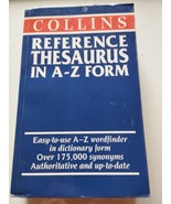 Dictionaries Collins Reference Thesaurus IN A-Z Form Harper 1992 - Book ... - $408.40 MXN