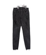 Kancan June Low Rise Ankle Skinny Black Jeans, Raw Hem, Distressed, Size... - $410.08 MXN