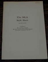 The MLA Style Sheet, Revised Edition, William Riley Parker, 1958, VGC - £3.95 GBP