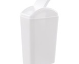 White Plastic Trash Bin With Lid, 1 Pack 3.5 Gallon Swing-Top Trash Can - $42.99