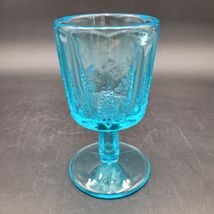 Vintage Westmoreland Crystal Paneled Grape Blue Opalescent Water Goblet ... - $13.75