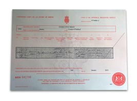 Captain Edward Smith Titanic Certified UK Birth Certificate Copy Authentic Movie - £250.79 GBP