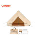 SucceBuy Canvas Bell Tent 4 Seasons 3/4/5/6/7m Yurt Tent Canvas Tent for... - $325.71+