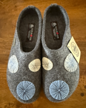 HAFLINGER Grizzly Radius GRAY Arch Support wool Slipper US 10  EU 41 - $85.99+