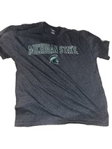 Michigan State Spartan Shirt Large Mens Gray Champion Logo Tee Football MSU Top - £9.60 GBP