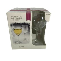 Furio Home Monaco Optique 4 Pack Goblets 14 oz Wine Clear Glasses New Ba... - £13.20 GBP