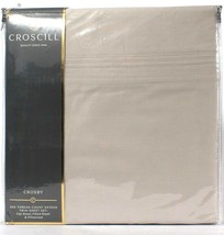 Croscill Crosby 600 Thread Count Sateen Peal Gray Twin Sheet Set - £61.61 GBP