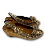 Franko Sarto Women Shoes Sandals Size 9 Slingback Faux Snake Wedge - £30.05 GBP