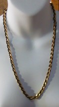 Vintage Trifari TM Gold-tone &amp; Black Seed Bead Chain Necklace - £43.01 GBP
