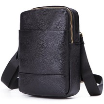 High Quality Business Leather Men Waist Pa 2022 New Casual Outdoor Messenger Bag - £46.43 GBP