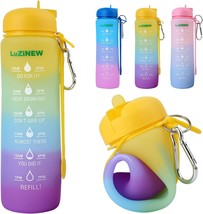Collapsible Water Bottles 700ml 24oz Capacity Motivational With Time Mar... - £28.43 GBP