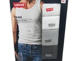 Levi’s Men&#39;s Premium Cotton Tank Top Size Medium 4 Pack Multi Color NEW ... - £19.71 GBP