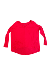 LOFT Womens Medium Pink V Neck Classic Long Sleeve Lightweight Top Tee Shirt - £7.46 GBP