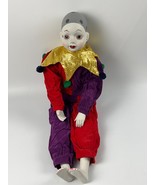 Artistic Doll Harlequin Porcelain 27in Red &amp; Purple - $102.13 CAD