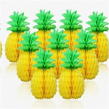Tropical Flamingo Party Pineapple Honeycomb Decor - 9 Pcs 14&quot; Luau Cente... - $46.52