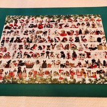 Eurographics Holiday Dogs 1000 pc Jigsaw Puzzle Complete 19 x 26 inch Pu... - $10.00