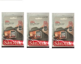 3X 32 GB Sandisk SD Ultra SDHC UHS-1 Memory Card SDSDUN4-032G-GN6IN for ... - $29.69