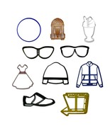 1950s Sock Hop Diner Retro Theme Set Of 10 Cookie Cutters Made In USA PR... - $485.54 MXN