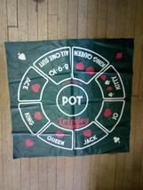 Vintage 1957 Cadaco Tripoley Card Game Playing Mat Only Replacement Piece  - $34.64