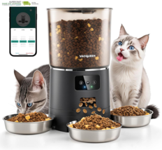 Automatic Cat Feeder for 3 Cats, 6L/25 Cups Smart Wifi Pet Feeder, Stron... - $162.17