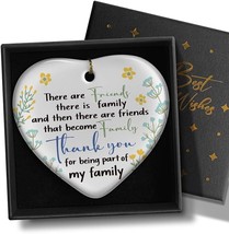 Friends Gifts Friends Become Family Christmas Ornament Friendship Keepsa... - £21.76 GBP