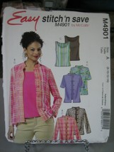 McCall's M4901 Misses Shirts & Top Pattern - Size 8/10/12/14 - $11.01
