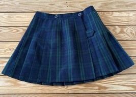 Flynn O’Hara Uniforms Girl’s Pleated Plaid skirt Size 16 Blue green S2 - £11.79 GBP