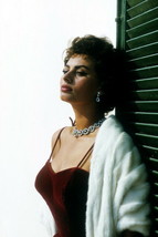 Sophia Loren, stunning glamour pose in red dress with diamonds 4x6 photo - £3.72 GBP