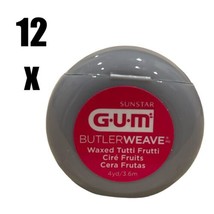 GUM Tutti Frutti Floss Waxed Butler Weave 4 yd Travel Size 12 Total New - £13.22 GBP