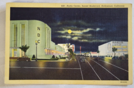 Nbc Radio Center Sunset Boulevard Hollywood California Postcard Vintage Retro - £15.04 GBP