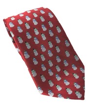 Hallmark Holiday Traditions Christmas Snowman All Over Print Novelty Necktie - £18.21 GBP