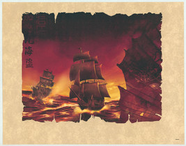 Limited Edition Art of Disney Parks Pirates of the Caribbean Ships Print... - £23.34 GBP