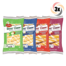 3x Packs Variety Flavor Cloverhill Bakery Bear Claw Danish 4.25oz Mix &amp; ... - £12.38 GBP